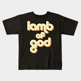 vintage color lamb of god Kids T-Shirt